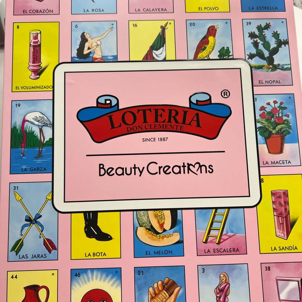 Beauty Creations Loteria Makeup Set with Pink and Purple Accents